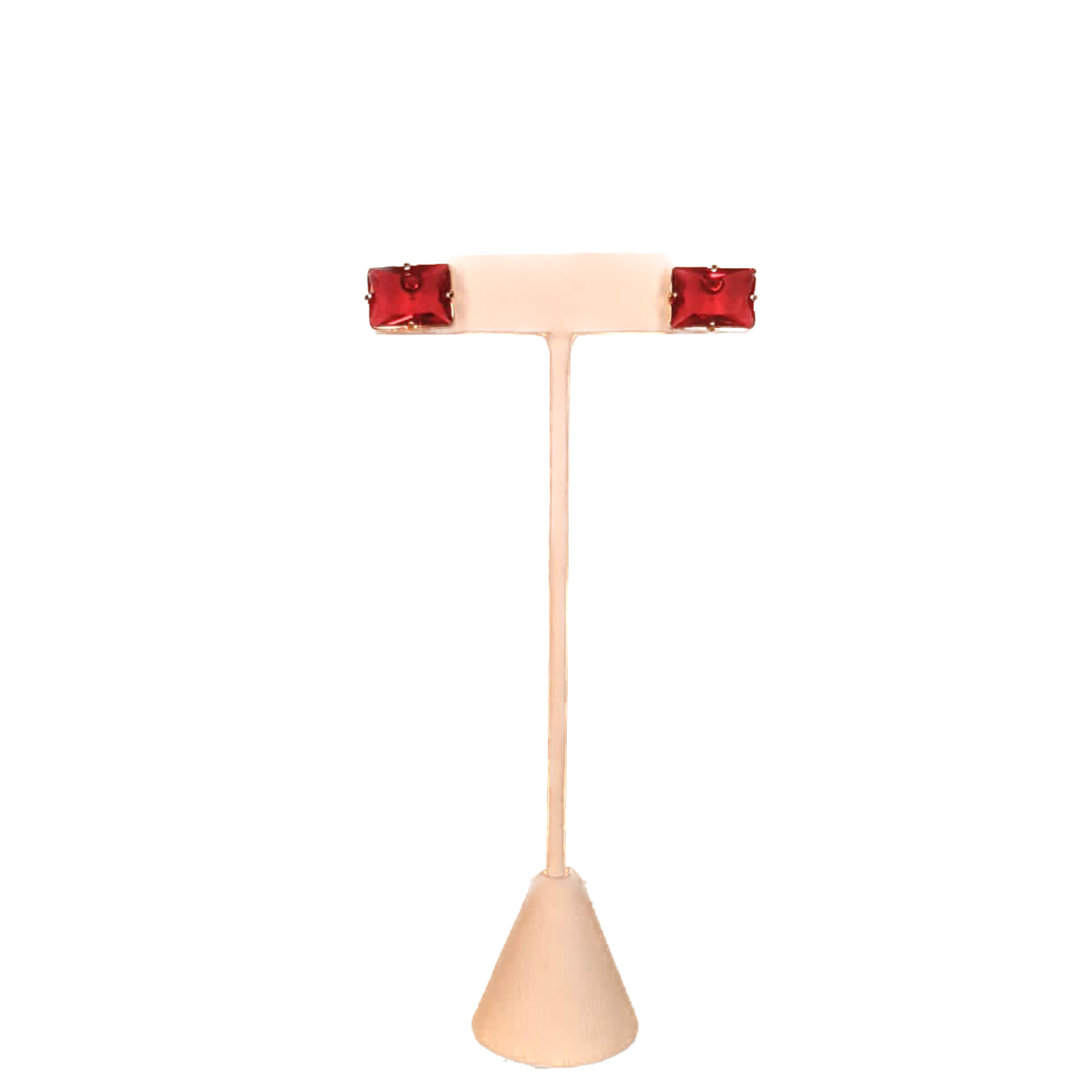 Aretes de cristal rectangulares