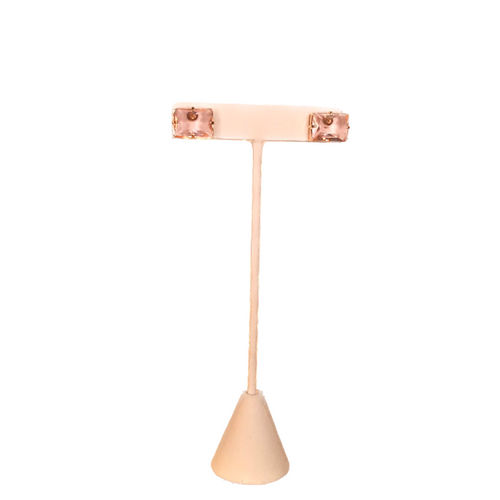 Aretes de cristal rectangulares